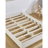 White Oak Industrial Contemporary Bed Base