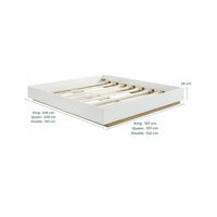 White Oak Industrial Contemporary Bed Base
